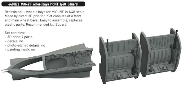 Mikoyan MiG21F Wheel Bays (Eduard) E6481172