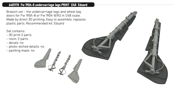 Focke Wulf FW190A-6 Undercarriage Legs (Eduard) E6481178