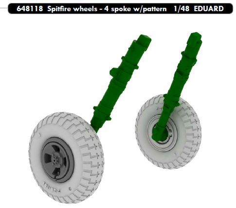 Spitfire 4 spoke wheels with Patern (Eduard)  E648118