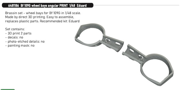 Messerschmitt BF109G Wheel bays Angular (Eduard)  E6481186