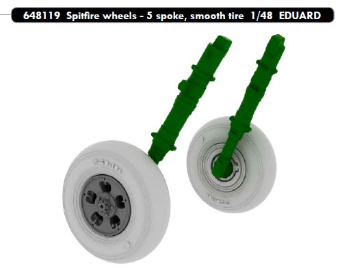 Spitfire 5 spoke wheels (Eduard)  E648119