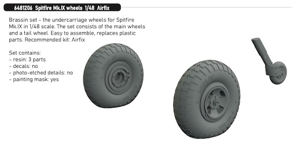 Supermarine Spitfire MKIXc Wheels (Airfix) e6481206