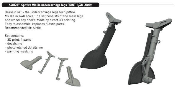 Supermarine Spitfire MKIXc Undercarriage legs and doors (Airfix) e6481207