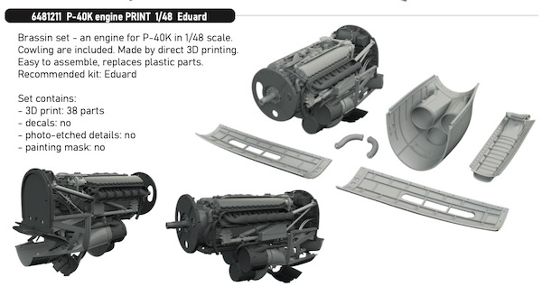 Curtiss P40K Engine (Eduard)  E6481211