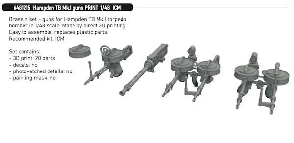 HP Hampden TB Mk1 Guns (ICM) E6481215