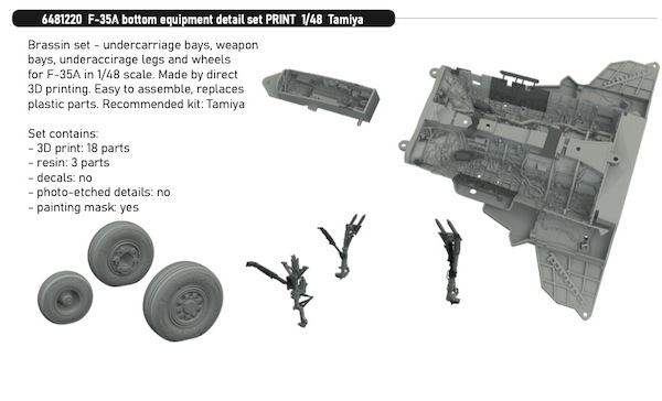 F35A Lightning II bottom equipment detail set (Tamiya) E6481220