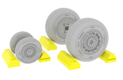 F4C Phantom wheels and wheelchocks (Academy)  E648142