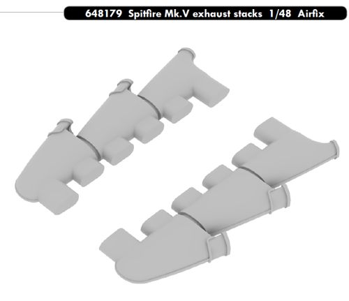 Spitfire MKV Exhaust stacks for Airfix  E648179