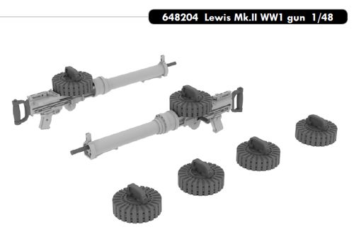 Lewis MKII WW1 gun E648204