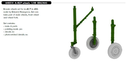 A4E/F Skyhawk wheels (Eduard/Hasegawa)  E648214