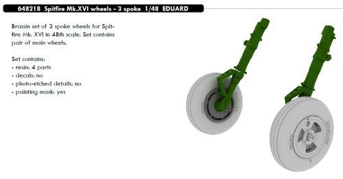Spitfire MKXVI Wheels (Eduard)  E648218