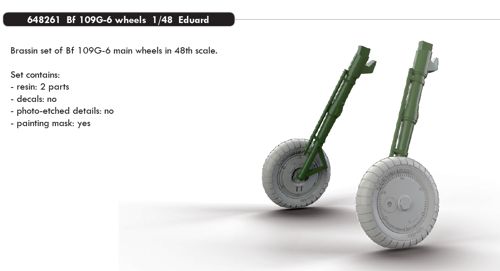 Messerschmitt BF109G-6 Wheels (Eduard)  E648261