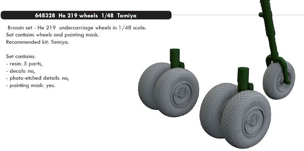 Heinkel He219 Wheels (Tamiya) E648328
