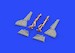 Focke Wulf FW190A-5 Undercarriage legs (Bronze) and doors E48436