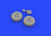 Spitfire MKXIV Wheels 3 spoke, Patterened (Airfix)  E648469