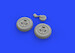 Spitfire MKXIV Wheels 3 spoke, Patterened (Airfix)  E648469