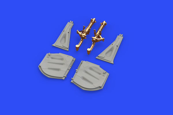 P51D Mustang Bronse Landing gear legs and wheeldoors (Eduard)  E648495