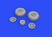 P51D Mustang Wheels with Cross Tread (Eduard) E648504