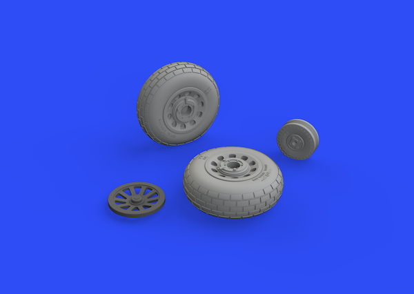 P51D Mustang Wheels with Block Tread (Eduard)  E648505