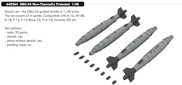 GBU54 Non Termal Protected Bombs (4x)  E648564