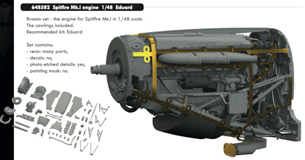 Spitfire MKI Engine (Eduard)  E648582