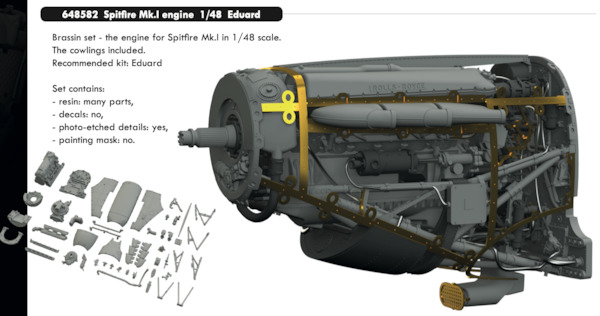 Spitfire MKI Engine (Eduard) E648582