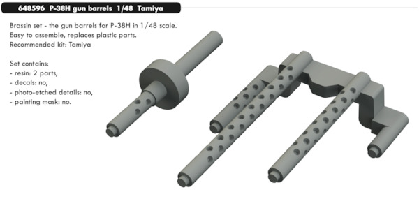 P38H Lightning Gun barrels (Tamiya)  E648596