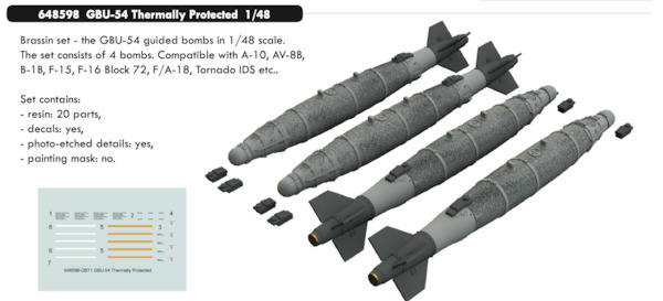 GBU54 Thermal protected Bombs (4x) E648598