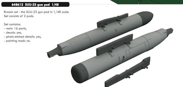 SUU23 Gun pod (2x)  E648612