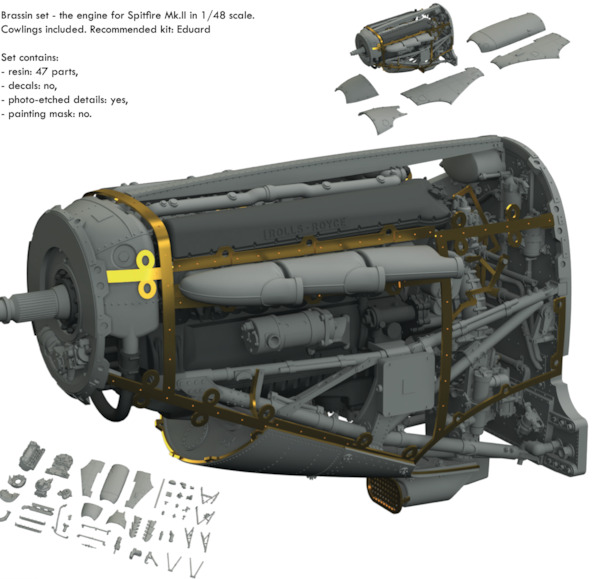 Spitfire MKII Engine (Eduard)  E648613