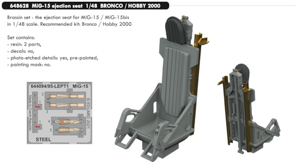 Mikoyan Mig15 Ejection Seat  (Bronco/ Hobby 2000)  E648628