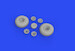 B17 Flying Fortress  Wheels with rhomboid tread (HK Models)  E648645