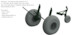 B17 Flying Fortress Wheels with rhomboid tread (HK Models) E648645