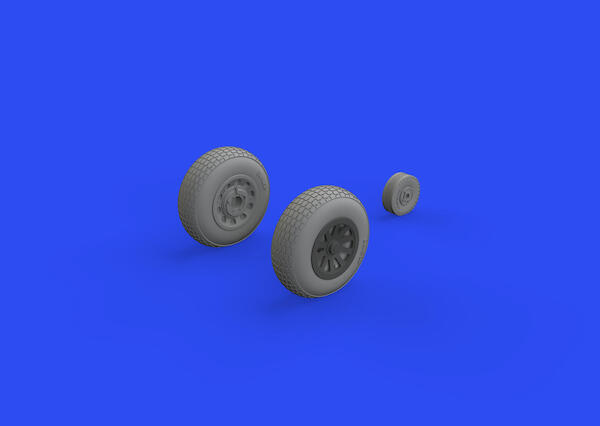 P51D Mustang Wheels Block tread type 2 (Eduard) E648647