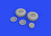 P51D Mustang Wheels Block tread type 2 (Eduard) E648647