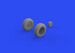 P51D Mustang Wheels  Block tread  type 2 (Eduard) E648647