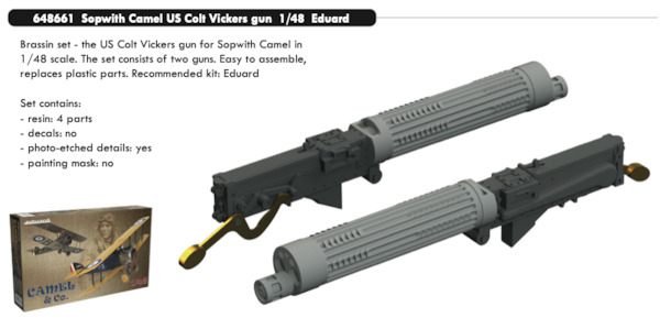 Sopwith Camel US Colt Vickers Guns (Eduard)  E648661