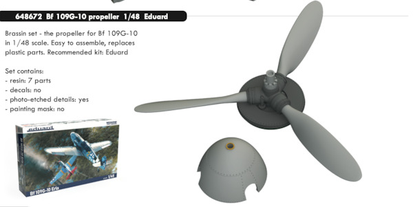 Messerschmitt BF109G-10 Propeller (Eduard) E648672