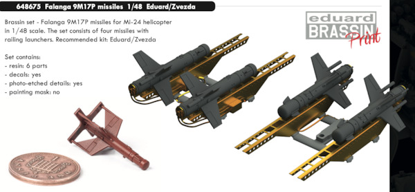 Falanga 9M17P Missiles for Mi-24  (Eduard/Zvezda)  E648675