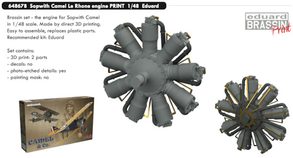 Sopwith Camel Le Rhone engine (Eduard) E648678