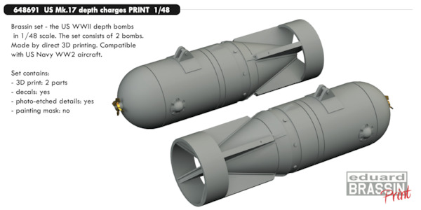 US MK17 depth Charges (2x)  E648691