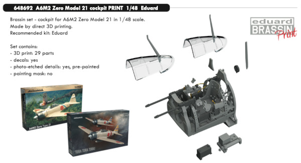 Mitsubishi A6M-2 Zero Cockpit (Eduard)  E648692