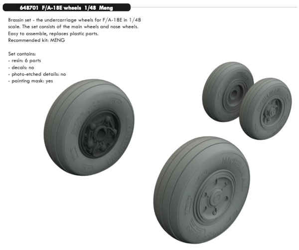 F/A18E Super Hornet Wheels (Meng) E648701