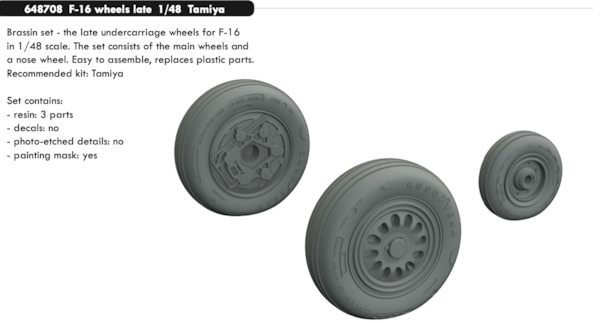 F16 Fighting Falcon Wheels - Late-  (Tamiya)  E648708