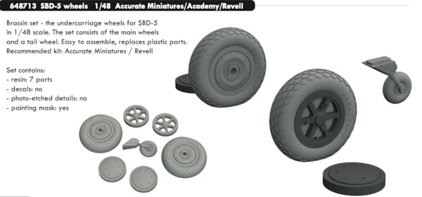 Douglas SBD-5 Dauntless wheels (Accurate miniatures/Revell) E648713