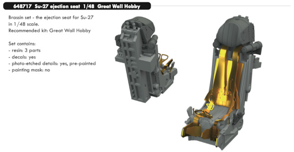 Sukhoi Su27 Ejection seats (Great Wall Hobby)  E648717