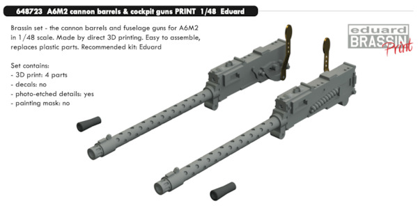 Mitsubishi A6M-2 Zero Cannon Barrels and Cockpit guns (Eduard)  E648723