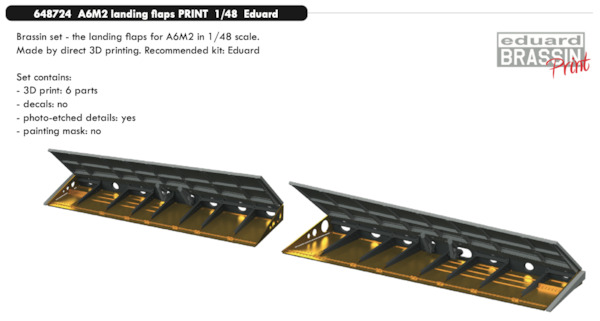 Mitsubishi A6M-2 Zero Flaps (Eduard)  E648724