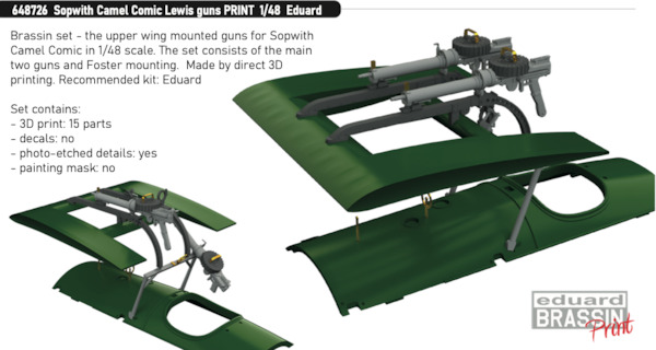 Sopwith Camel Comic Lewis machine gun (Eduard)  E648726