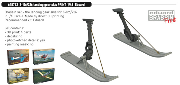 Zlin Z126/226 Ski Landing gear (Eduard)  E648752